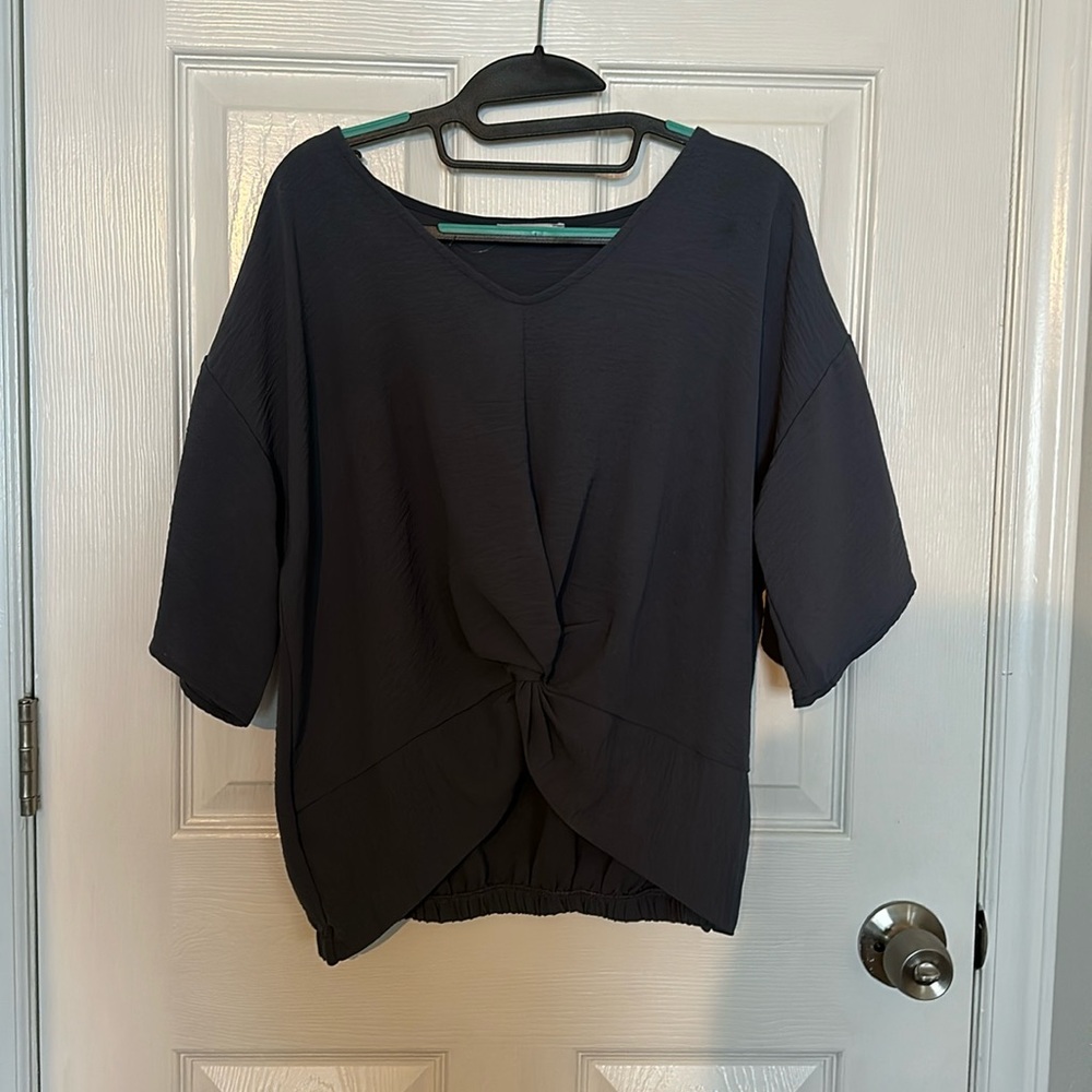 GUC Blue Tied Waist Blouse